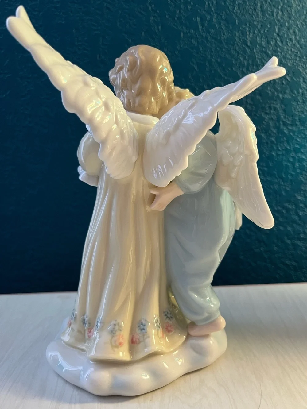 Vintage Porcelain Boy & Girl Angel Figurine Heavenly Collectible Decor